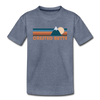 Crested Butte, Colorado Toddler T-Shirt - Retro Mountain Crested Butte Toddler Tee - heather blue