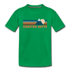 Crested Butte, Colorado Toddler T-Shirt - Retro Mountain Crested Butte Toddler Tee - kelly green