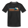 Colorado Springs, Colorado Toddler T-Shirt - Retro Mountain Colorado Springs Toddler Tee - black