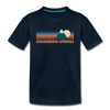 Colorado Springs, Colorado Toddler T-Shirt - Retro Mountain Colorado Springs Toddler Tee - deep navy