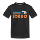 Idaho Toddler T-Shirt - Retro Mountain Idaho Toddler Tee - black