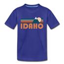 Idaho Toddler T-Shirt - Retro Mountain Idaho Toddler Tee - royal blue