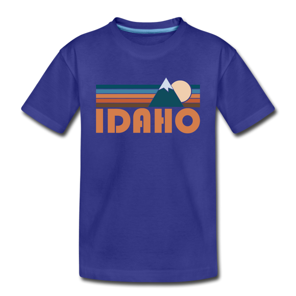 Idaho Toddler T-Shirt - Retro Mountain Idaho Toddler Tee - royal blue