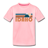 Idaho Toddler T-Shirt - Retro Mountain Idaho Toddler Tee - pink