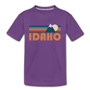 Idaho Toddler T-Shirt - Retro Mountain Idaho Toddler Tee - purple