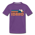Idaho Toddler T-Shirt - Retro Mountain Idaho Toddler Tee - purple
