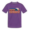 Idaho Toddler T-Shirt - Retro Mountain Idaho Toddler Tee - purple