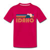 Idaho Toddler T-Shirt - Retro Mountain Idaho Toddler Tee - dark pink