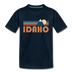 Idaho Toddler T-Shirt - Retro Mountain Idaho Toddler Tee - deep navy