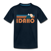 Idaho Toddler T-Shirt - Retro Mountain Idaho Toddler Tee - deep navy
