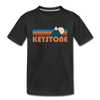 Keystone, Colorado Toddler T-Shirt - Retro Mountain Keystone Toddler Tee - black