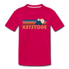 Keystone, Colorado Toddler T-Shirt - Retro Mountain Keystone Toddler Tee - dark pink