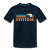 Keystone, Colorado Toddler T-Shirt - Retro Mountain Keystone Toddler Tee - deep navy