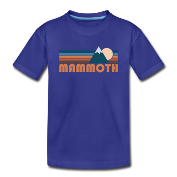 Mammoth, California Toddler T-Shirt - Retro Mountain Mammoth Toddler Tee - royal blue
