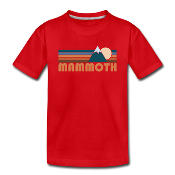 Mammoth, California Toddler T-Shirt - Retro Mountain Mammoth Toddler Tee - red