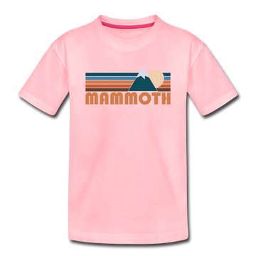Mammoth, California Toddler T-Shirt - Retro Mountain Mammoth Toddler Tee - pink