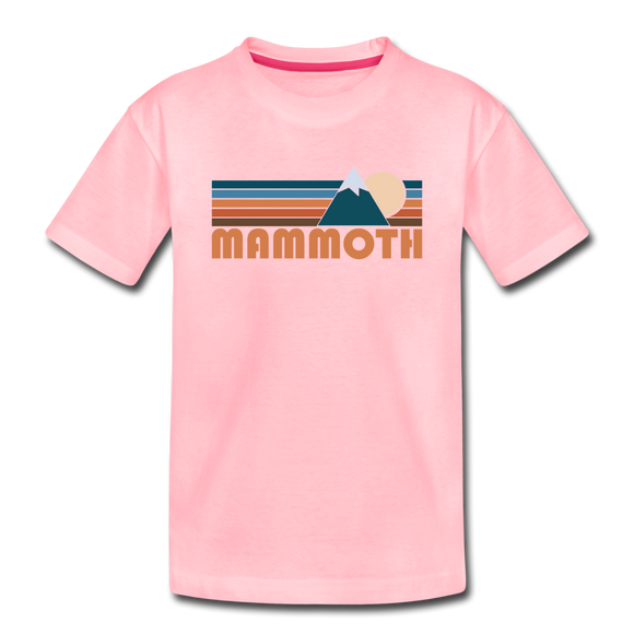 Mammoth, California Toddler T-Shirt - Retro Mountain Mammoth Toddler Tee - pink