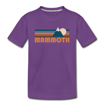 Mammoth, California Toddler T-Shirt - Retro Mountain Mammoth Toddler Tee - purple