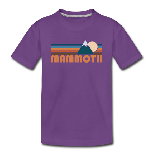 Mammoth, California Toddler T-Shirt - Retro Mountain Mammoth Toddler Tee - purple