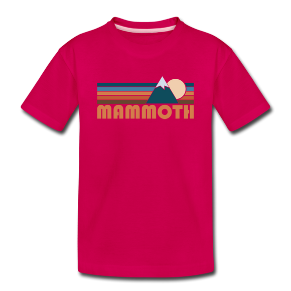 Mammoth, California Toddler T-Shirt - Retro Mountain Mammoth Toddler Tee - dark pink