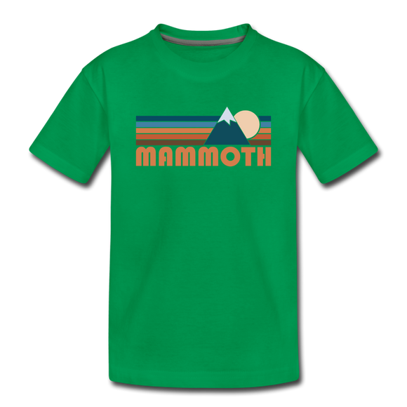 Mammoth, California Toddler T-Shirt - Retro Mountain Mammoth Toddler Tee - kelly green