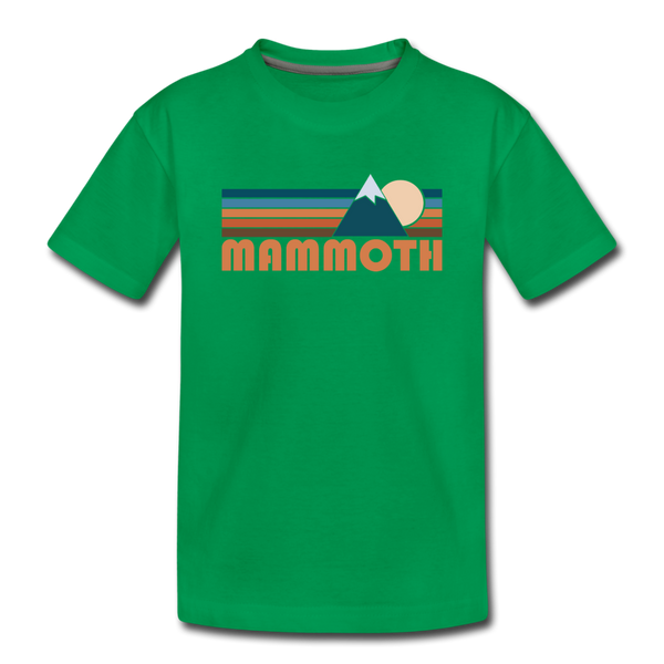 Mammoth, California Toddler T-Shirt - Retro Mountain Mammoth Toddler Tee - kelly green