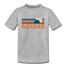Golden, Colorado Toddler T-Shirt - Retro Mountain Golden Toddler Tee - heather gray