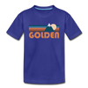 Golden, Colorado Toddler T-Shirt - Retro Mountain Golden Toddler Tee - royal blue