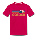 Golden, Colorado Toddler T-Shirt - Retro Mountain Golden Toddler Tee - dark pink