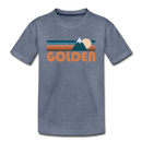 Golden, Colorado Toddler T-Shirt - Retro Mountain Golden Toddler Tee - heather blue