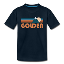 Golden, Colorado Toddler T-Shirt - Retro Mountain Golden Toddler Tee - deep navy