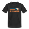 Missoula, Montana Toddler T-Shirt - Retro Mountain Missoula Toddler Tee - black