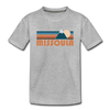 Missoula, Montana Toddler T-Shirt - Retro Mountain Missoula Toddler Tee - heather gray