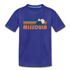 Missoula, Montana Toddler T-Shirt - Retro Mountain Missoula Toddler Tee - royal blue