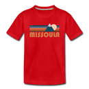 Missoula, Montana Toddler T-Shirt - Retro Mountain Missoula Toddler Tee - red
