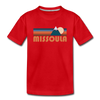 Missoula, Montana Toddler T-Shirt - Retro Mountain Missoula Toddler Tee - red
