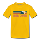 Missoula, Montana Toddler T-Shirt - Retro Mountain Missoula Toddler Tee - sun yellow