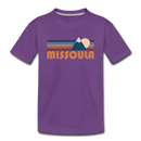 Missoula, Montana Toddler T-Shirt - Retro Mountain Missoula Toddler Tee - purple
