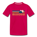 Missoula, Montana Toddler T-Shirt - Retro Mountain Missoula Toddler Tee - dark pink