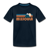 Missoula, Montana Toddler T-Shirt - Retro Mountain Missoula Toddler Tee - deep navy