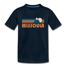 Missoula, Montana Toddler T-Shirt - Retro Mountain Missoula Toddler Tee - deep navy
