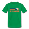 Missoula, Montana Toddler T-Shirt - Retro Mountain Missoula Toddler Tee - kelly green