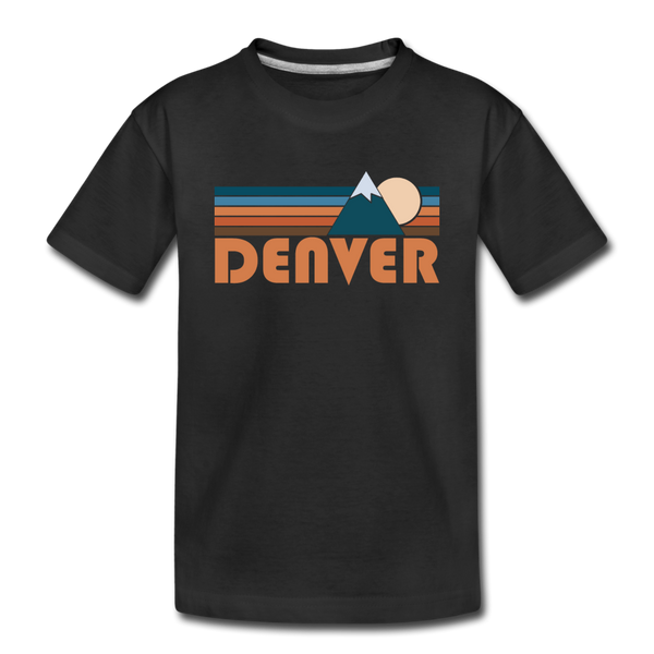 Denver, Colorado Toddler T-Shirt - Retro Mountain Denver Toddler Tee - black