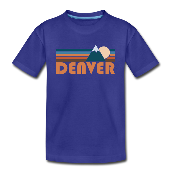 Denver, Colorado Toddler T-Shirt - Retro Mountain Denver Toddler Tee - royal blue