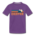 Denver, Colorado Toddler T-Shirt - Retro Mountain Denver Toddler Tee - purple