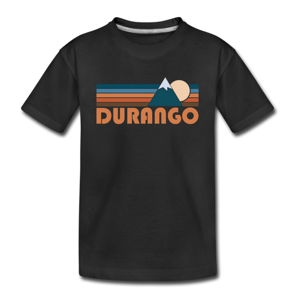 Durango, Colorado Toddler T-Shirt - Retro Mountain Durango Toddler Tee - black