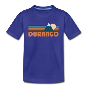 Durango, Colorado Toddler T-Shirt - Retro Mountain Durango Toddler Tee - royal blue
