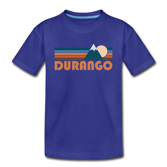 Durango, Colorado Toddler T-Shirt - Retro Mountain Durango Toddler Tee - royal blue