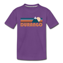 Durango, Colorado Toddler T-Shirt - Retro Mountain Durango Toddler Tee - purple