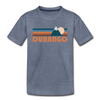 Durango, Colorado Toddler T-Shirt - Retro Mountain Durango Toddler Tee - heather blue